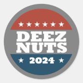 DEEZ NUTS 2024 RUNDER AUFKLEBER (Vorderseite)
