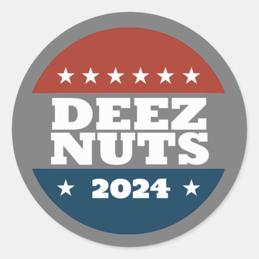 DEEZ NUTS 2024 RUNDER AUFKLEBER (Vorderseite)