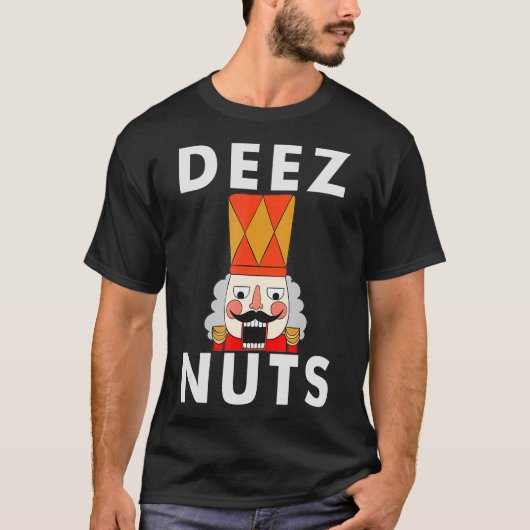 Deez Nuts Funny Christmas Nutcracker Men T-Shirt (Vorderseite)