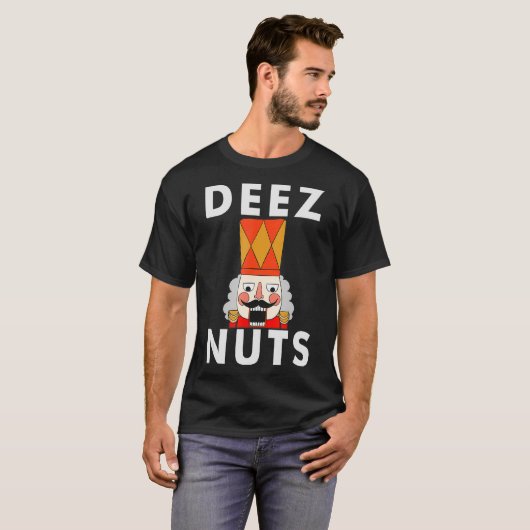 Deez Nuts Funny Christmas Nutcracker Men T-Shirt (Vorne ganz)