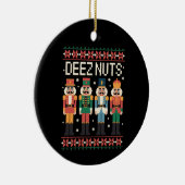 Deez Nuts Funny Christmas Nutcracker Weihnachtsfei Keramik Ornament (Rechts)