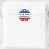 Deez Nuts für Präsident Runder Aufkleber (Tasche)