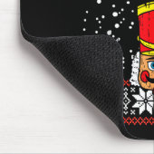 Deez Nuts Nussknacker Lustiger hässlicher Weihnach Mousepad (Ecke)