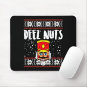 Deez Nuts Nussknacker Lustiger hässlicher Weihnach Mousepad (Mit Mouse)