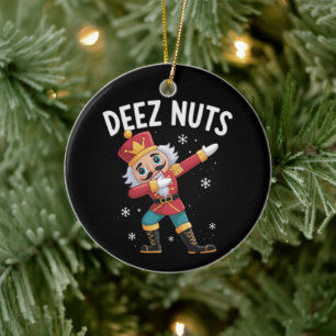 Deez Nuts Nussknacker Nuss Lustiges Weihnachten  Keramik Ornament