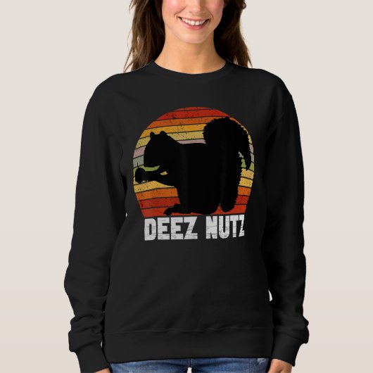 Deez Nuts Nutcracker Christmas Pajama Funny Ugly X Sweatshirt (Vorderseite)