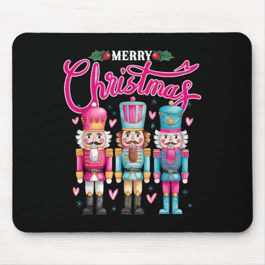 Deez Nuts Nutcracker Frohe Weihnachten Matching Pa Mousepad (Vorne)