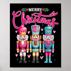 Deez Nuts Nutcracker Frohe Weihnachten Matching Pa Poster