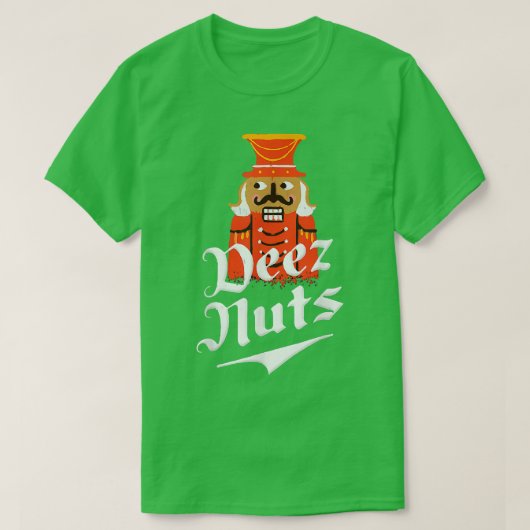 Deez Nuts Nutcracker Funny Christmas Pajamas Xmas T-Shirt (Design vorne)