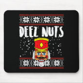 Deez Nuts Nutcracker Funny Ugly Christmas Sweater Mousepad (Vorne)