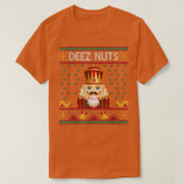 Deez Nuts Nutcracker Funny Ugly Christmas Sweater T-Shirt (Design vorne)