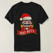 Deez Nuts Nutcracker Funny Ugly Christmas Sweater T-Shirt (Design vorne)