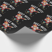 Deez Nuts Nutcracker Nut Funny Christmas  Geschenkpapier (Ecke)
