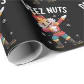 Deez Nuts Nutcracker Nut Funny Christmas  Geschenkpapier (Rolleneckpunkt)