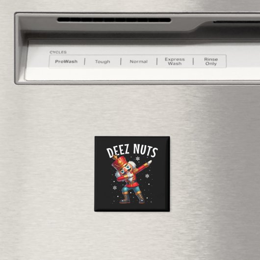 Deez Nuts Nutcracker Nut Funny Men Funny Chr Magnet (In Situ (Geschirrspüler))