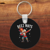 Deez Nuts Nutcracker Nut Funny Men Funny Chr Schlüsselanhänger (Vorderseite)