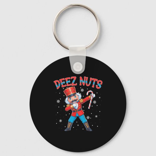 Deez Nuts Nutcracker Nut Funny WeihnachtsWeihnacht Schlüsselanhänger (Vorderseite)