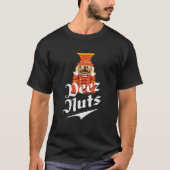 Deez Nuts Nutcracker Nut Funny Xmas Pajama T-Shirt (Vorderseite)
