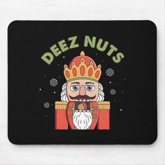 Deez Nuts Nutcracker Nut Men Damen Spaß Weihnachte Mousepad (Vorne)