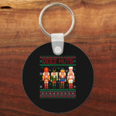 Deez Nuts Nutcracker Nut Shirt Funny Christmas Xma Schlüsselanhänger (Vorderseite)