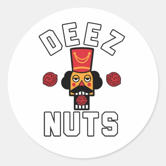 Deez Nuts Nutcracker Runder Aufkleber (Vorderseite)