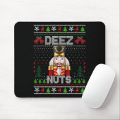Deez Nuts Nutcracker Shirt Funny Ugly Christmas fü Mousepad (Mit Mouse)