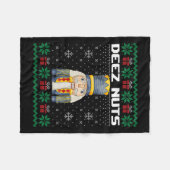 Deez Nuts Nutcracker Shirt Funny Ugly Christmas Sw Fleecedecke (Vorderseite (Horizontal))