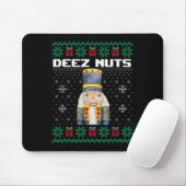 Deez Nuts Nutcracker Shirt Funny Ugly Christmas Sw Mousepad (Mit Mouse)