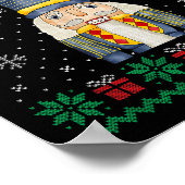 Deez Nuts Nutcracker Shirt Funny Ugly Christmas Sw Poster (Ecke)