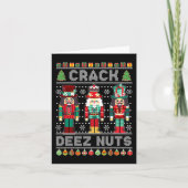 Deez Nuts Nutcracker Spaß Ugge Weihnachten Weihnac Karte (Vorderseite)