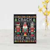 Deez Nuts Nutcracker Spaß Ugge Weihnachten Weihnac Karte (Gelbe Blume)