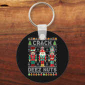 Deez Nuts Nutcracker Spaß Ugge Weihnachten Weihnac Schlüsselanhänger (Vorderseite)