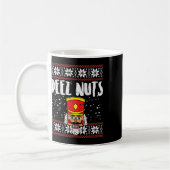 Deez Nuts Nutcracker Spaß Ugly Christmas Meme Gesc Kaffeetasse (Links)