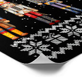 Deez Nuts Nutcracker Ugly Christmas Sweater Funny Poster (Ecke)