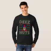 Deez Nuts Nutcracker Ugly Christmas Sweater Meme T-Shirt (Vorne ganz)