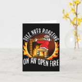 Deez Nuts Roasting On An Open Fire Karte (Gelbe Blume)