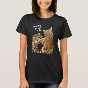 DEEZ NUTS-Witz mit Katze und Pistazien T-Shirt