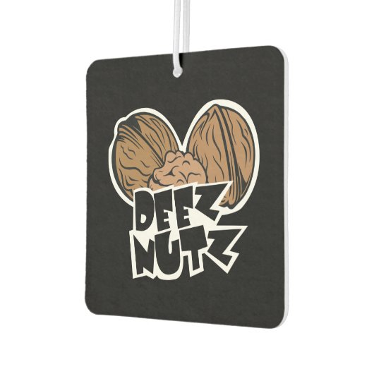 Deez Nutz Funny Illustration Autolufterfrischer (Links)