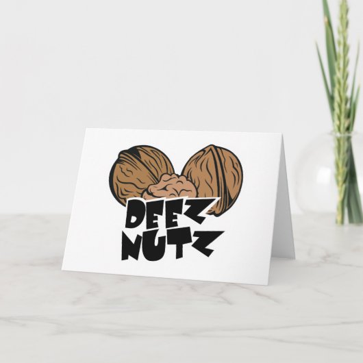 Deez Nutz Funny Illustration Feiertagskarte (Vorderseite)