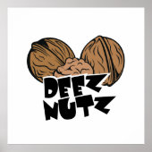 Deez Nutz Funny Illustration Poster (Vorne)