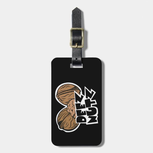 Deez Nutz lustige Illustration Gepäckanhänger (Vorderseite vertikal)