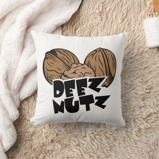 Deez Nutz lustige Illustration Kissen (Decke)