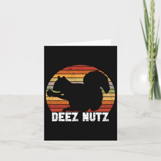 Deez Nutz Nutcracker Squirrel Gopher Chipmunk Dees Karte (Vorderseite)