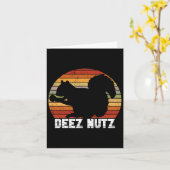 Deez Nutz Nutcracker Squirrel Gopher Chipmunk Dees Karte (Gelbe Blume)