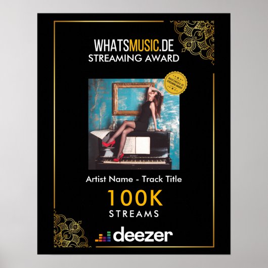Deezer Music Streaming Award Poster (Vorne)