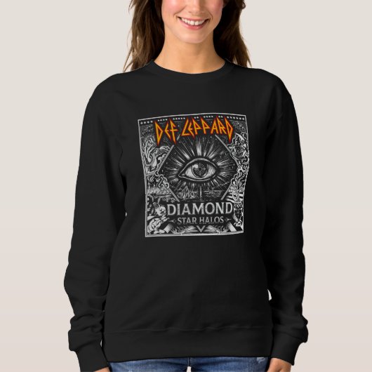 Def Leppard - Diamant-Sterne Halos Sweatshirt (Vorderseite)