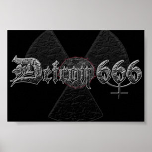 Defcon 666 Satanic Metal Band Poster