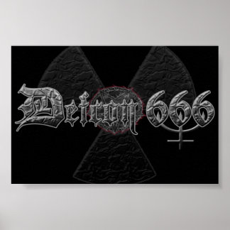 Defcon 666 Satanic Metal Band Poster