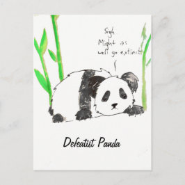 Defeatist Panda Postcard Postkarte