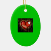 Defekte/Ausbessern Herz-Verzierung Keramik Ornament (Hinten)
